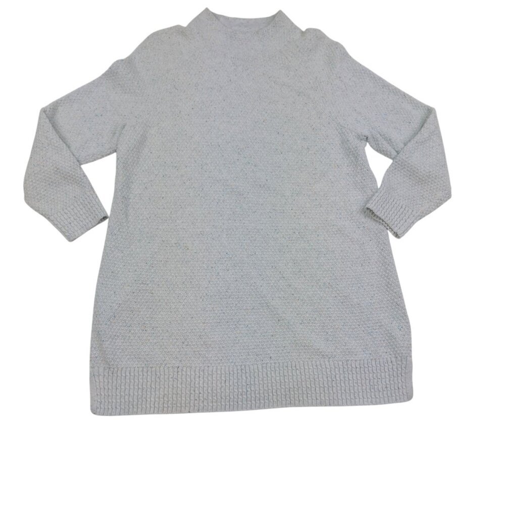 Lands' End Mock Neck Confetti Knit Long-Line Sweater Women's Size Large (14-16)